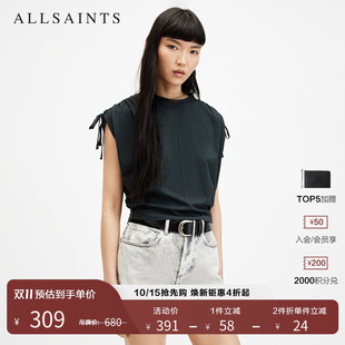ALLSAINTS女士轻盈无袖 W157JA T恤宽松简约上衣秋季