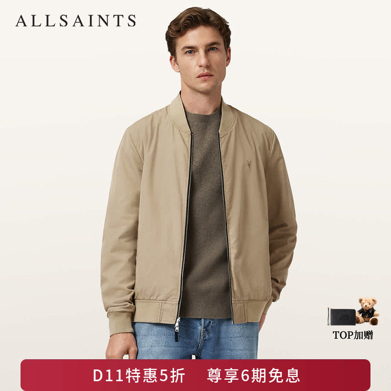 ALLSAINTS男士羊头飞行夹克商务修身外套2026年秋冬M085OB