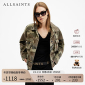 女装 ALLSAINTS女士迷彩牛仔夹克军旅工装 外套秋季 W039OB