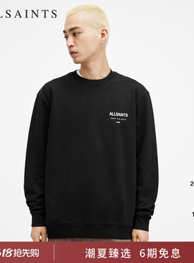 ALLSAINTS男士长袖印花卫衣logo棉质上衣春季男装M033NB