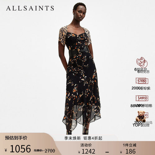 ALLSAINTS女士印花连衣裙