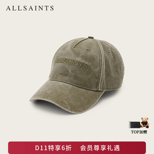 ALLSAINTS男士做旧棒球帽UNDERGROUND复古Logo鸭舌帽秋冬2026新款