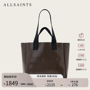 W391XD ALLSAINTS女士单肩牛皮包Logo手提托特包袋2026春季