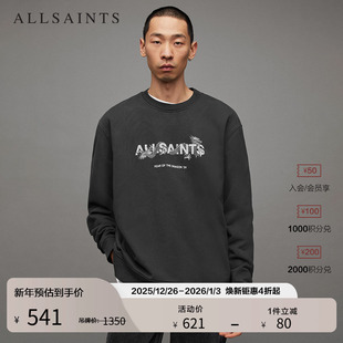 男装 外套秋季 MG540Z 手绘印花卫衣休闲百搭款 ALLSAINTS男士