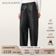 子2026年春季 休闲裤 W026TD ALLSAINTS女士街头宽松皮裤 明星同款