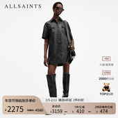 衬衫 皮裙复古短款 连衣裙秋季 ALLSAINTS女士短袖 女装 W287DB
