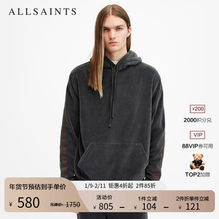 ALLSAINTS男士连帽衫卫衣保暖条绒外套百搭秋季男装M020NB