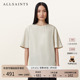 ALLSAINTS女士舒适仿缎面T恤宽松清爽圆领短袖 上衣2025秋季 W032PC