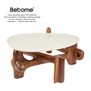 研舍摩登创意现代简约设计古桥洞石茶几客厅样板房茶桌成人家居G