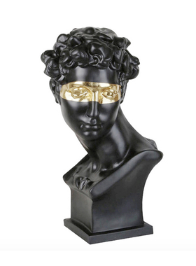 摩登金箔美术雕塑招财摆件石膏像