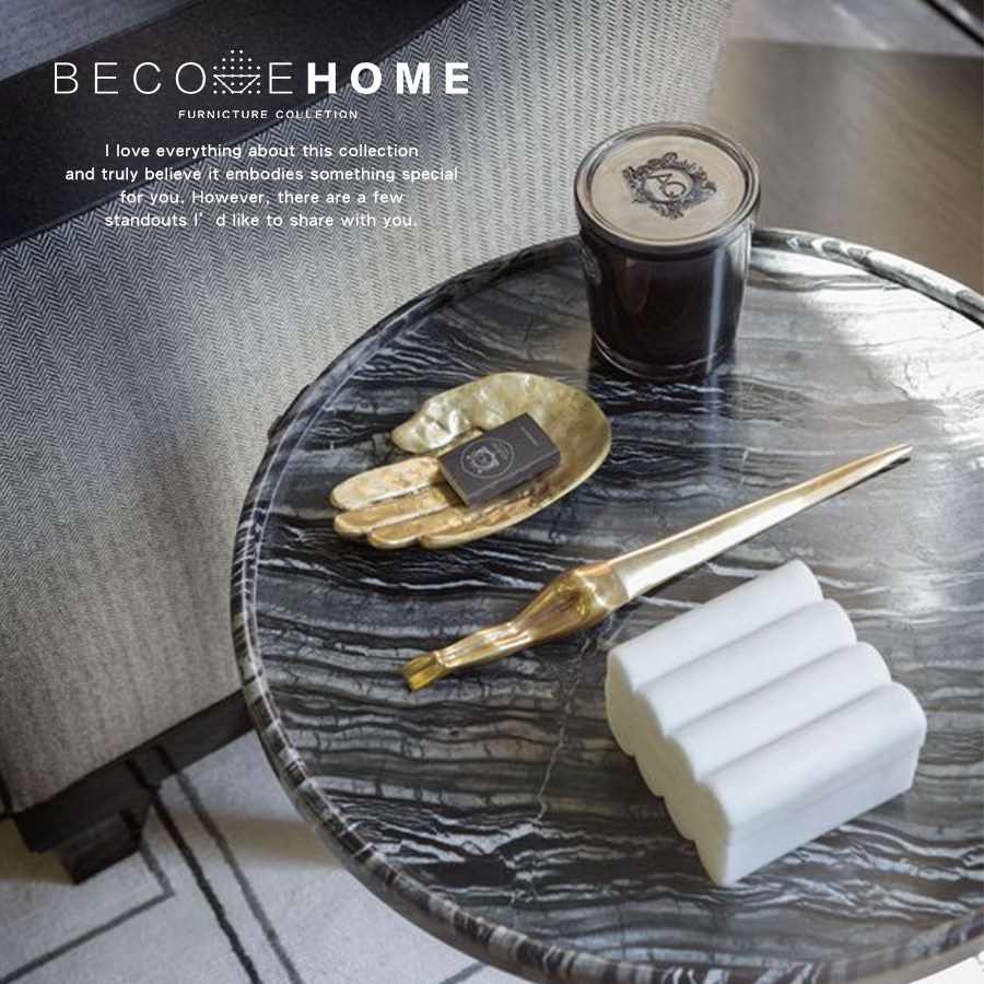 研舍摩登现代北欧复古轻奢桌面装饰黄铜手掌托盘摆件hot实拍f