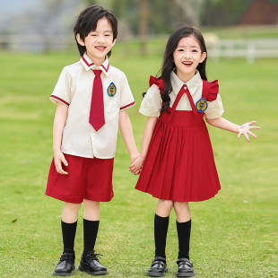 幼儿园园服夏季 英伦风小学生校服班服表演服 毕业拍照服装 儿童夏款