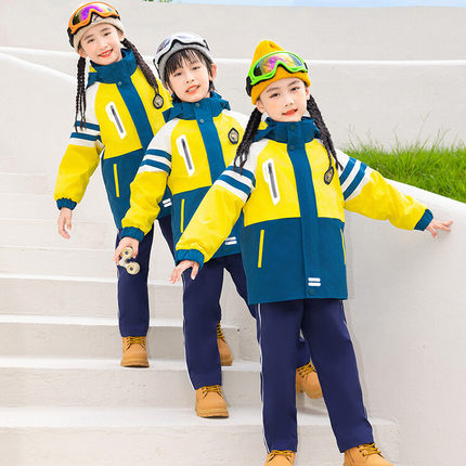 2024秋冬特色儿童校服三合一防寒厚冲锋衣小学生班服套装幼儿园服