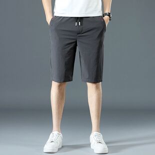 2026港风夏季 宽松直筒商务五分裤 新款 男薄款 冰丝休闲短裤 FRE