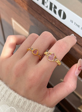 新款复古精致气质百搭滴油珐琅葫芦戒指女小众设计感时尚指环首饰