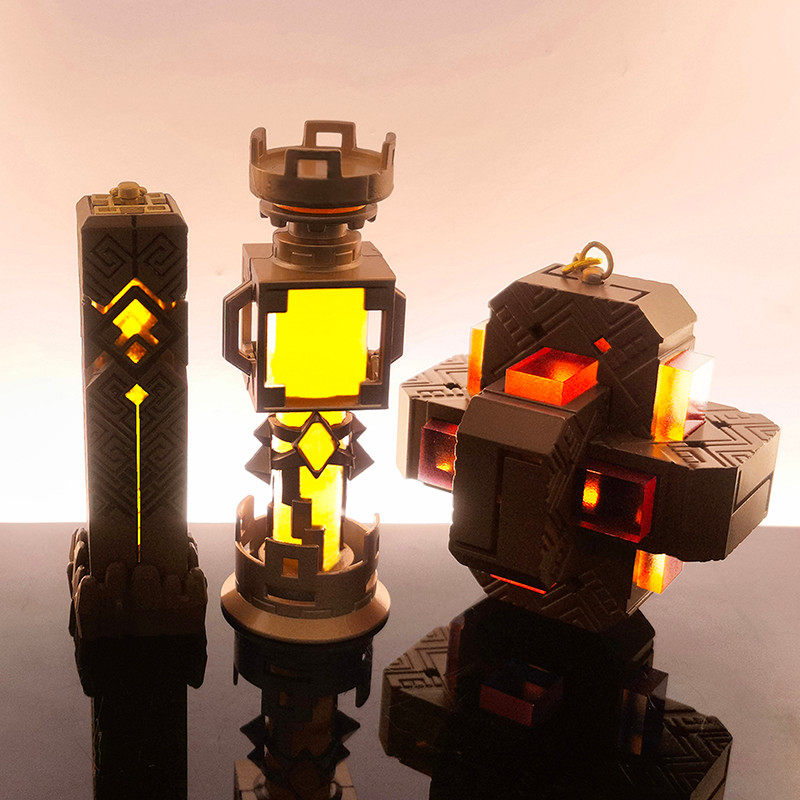 原神钟离岩脊岩王爷柱子帝君地心天星金属雷风神之心钥匙扣摆件