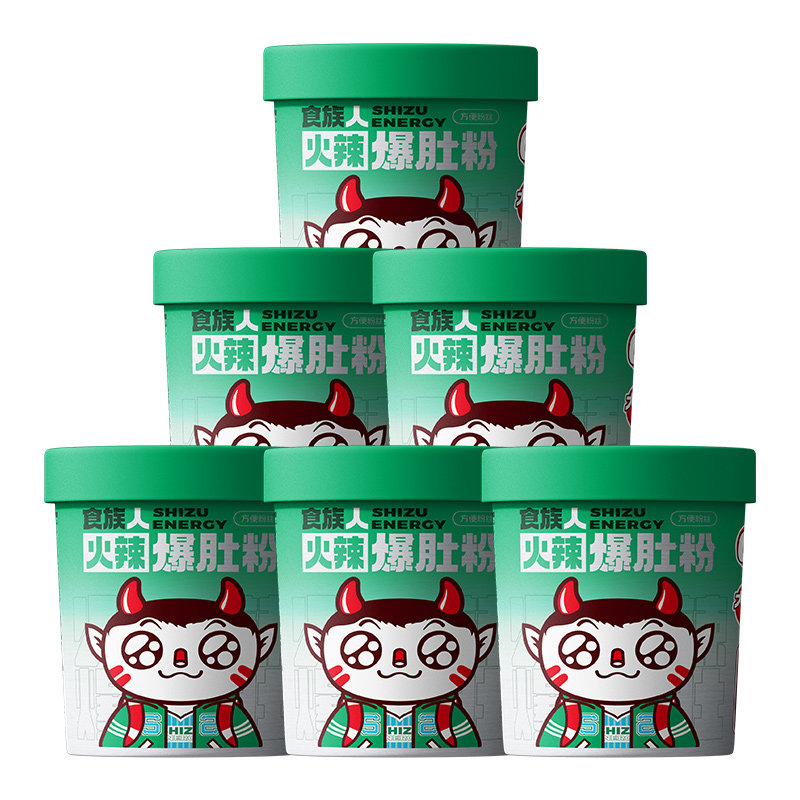 食族人火辣爆肚粉方便粉丝麻辣美味即食夜宵零食1*6桶,粮油调味/速食/干货/烘焙,方便粉丝/粉条,淘宝优惠券,粉丝福利购,淘宝优惠卷