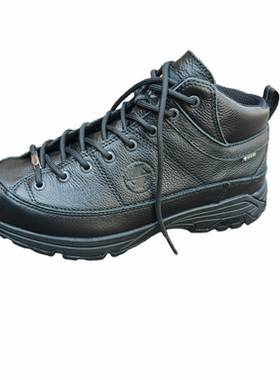 中帮防水户外防滑徒步登山鞋靴防滑战术靴AWay Leather 黑色