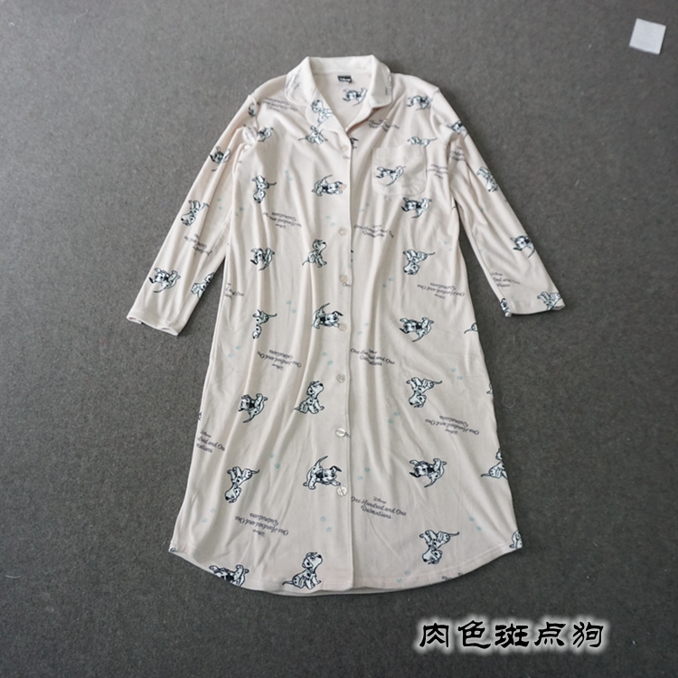 日单女士春秋短绒长款睡裙