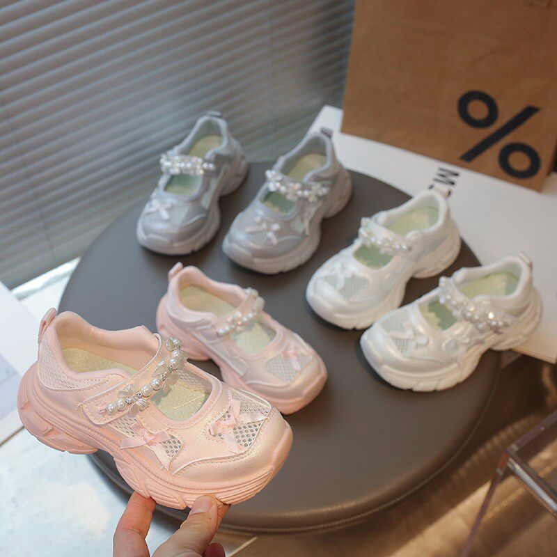 儿童公主凉鞋夏季2026新款女童网面夏凉鞋女宝宝包头粉色运动凉鞋