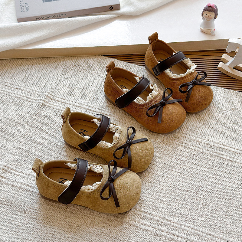 in法式蕾丝边小皮鞋2025秋季新款