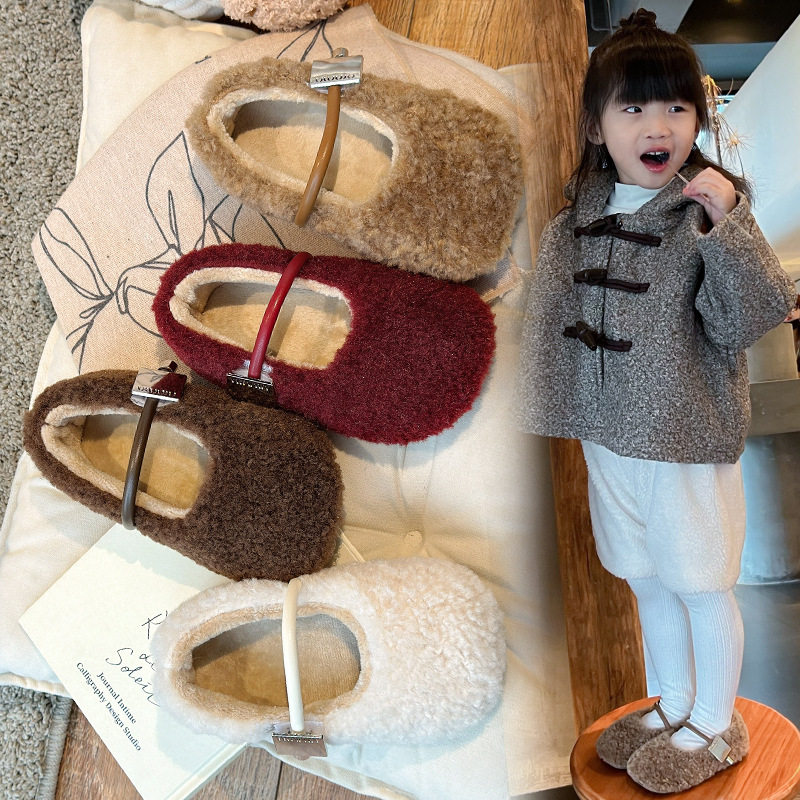 女童毛毛鞋公主儿童冬季加绒宝宝二棉豆豆鞋棉鞋羊羔毛冬鞋,童鞋/婴儿鞋/亲子鞋,棉鞋,淘宝优惠券,粉丝福利购,淘宝优惠卷