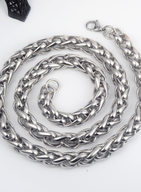 钛钢项链男款霸气健身10mm粗项链