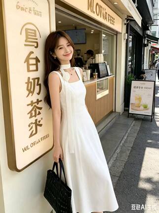 2026夏季新款时尚百搭显瘦吊带连衣裙女气质范小资范高级中长裙潮