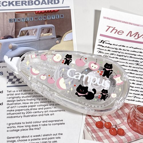 国誉静音修正带盐系苹果高颜值