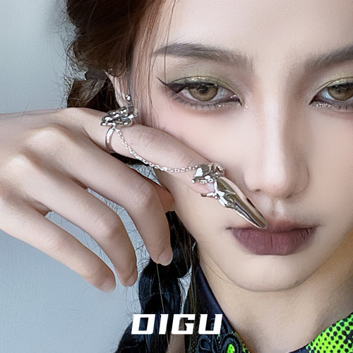 嘀咕家金属花朵戒指护甲