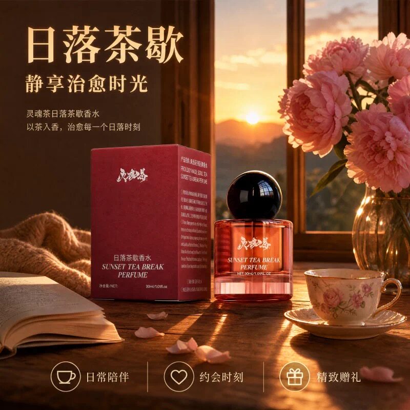 七夕情侣日落茶歇女士香水持久
