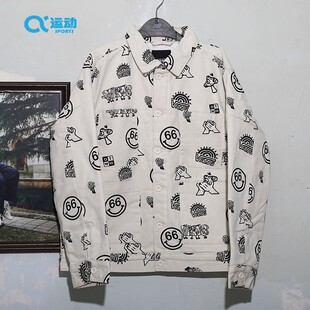 清仓VANS范斯羽绒棉服男女中性秋冬季保暖翻领笑脸两面穿夹克外套