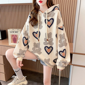 早春卫衣女春秋韩版 宽松bf慵懒风设计感小众小个子华夫格薄款 外套