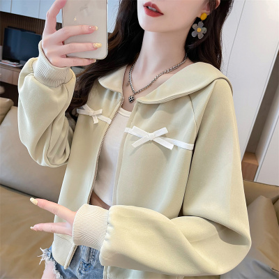 小个子蝴蝶结薄款外套女春秋