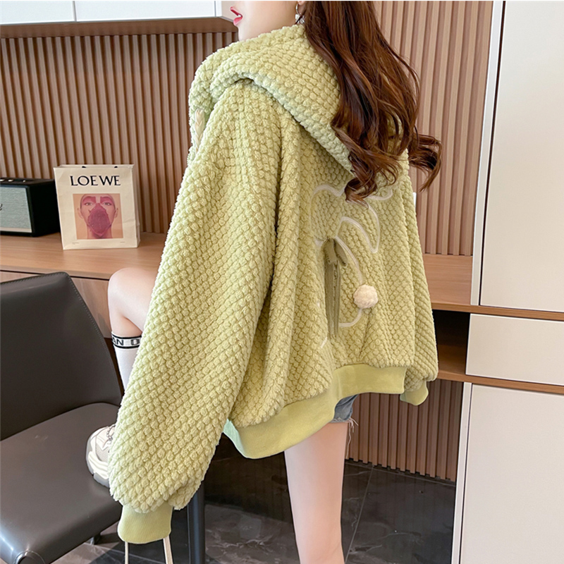 小个子羊羔毛外套女加厚