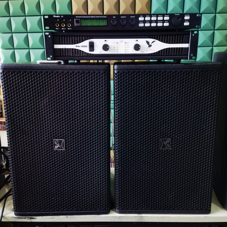 二手音箱进口单元蝠声12寸音箱功放效果器三件套