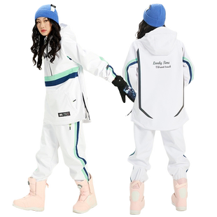 2026新款专业滑雪服套装冬季卫衣男女单板防风水情侣双板雪裤加厚