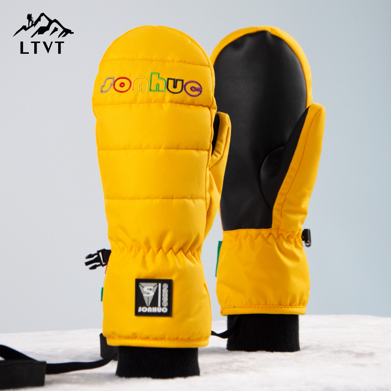专业防水滑雪手套冬季可触屏单板双板羽绒手闷子男女登山护具装备