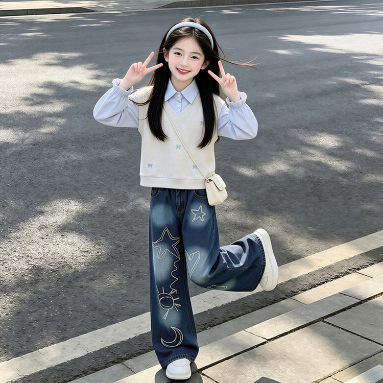 洋气大童女装套装女童秋装2026新款小女孩春秋款衣服秋季韩系穿搭