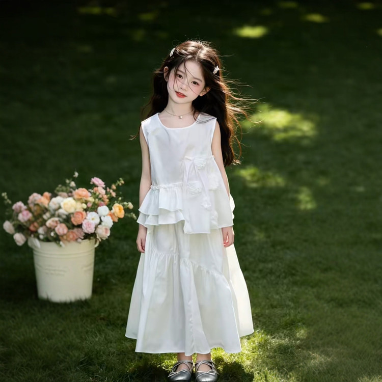 儿童裙子套装女时尚洋气时髦轻奢高级感夏装女款2026新款女童夏季