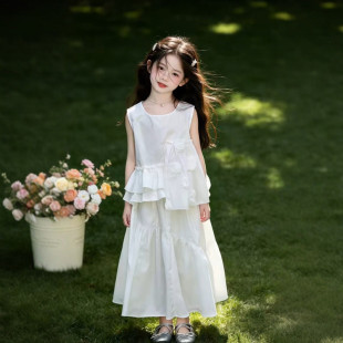 儿童裙子套装女时尚洋气时髦轻奢高级感夏装女款2026新款女童夏季