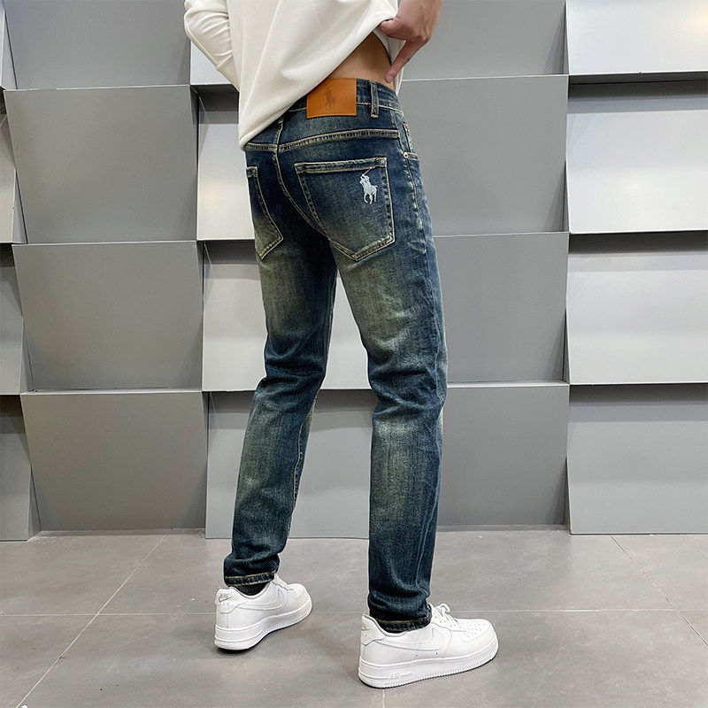 2026年春季新款蓝色高端牛仔裤男士春款宽松百搭直筒裤休闲长裤子