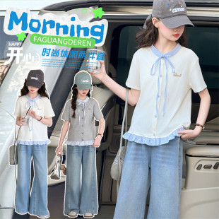 女童春装套装2026新款洋气时髦中大童今年流行爆款休闲春秋两件套
