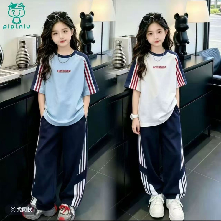 女童2026新款夏套装大童女装洋气时髦夏天韩版夏天轻奢小众高端薄