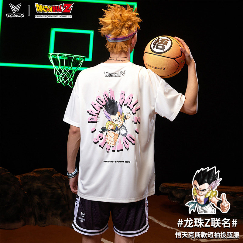 维动龙珠Z联名款短袖投篮服T恤男