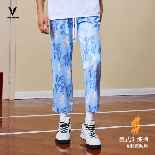 维动街霸花裤子九分男春夏薄款美