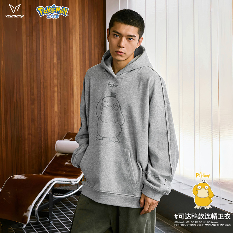 维动宝可梦联名可达鸭款长袖卫衣