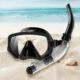 成人儿童游泳浮潜面罩 呼吸管器套装 潜水镜浮潜防雾潜水装 备全干式