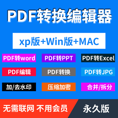 pdf转word软件pdf编辑器修改合并拆分转换器格式转换除去水印阅读