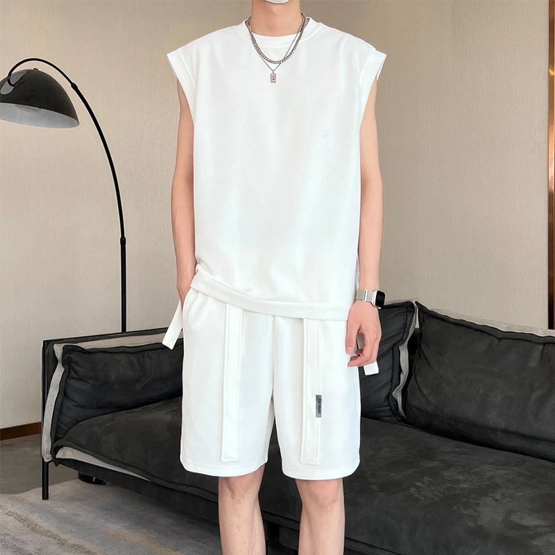 冰丝休闲运动套装男士夏
